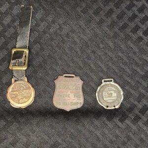 Vintage Watch Fobs - set of 3 unique, rarely seen watch fobs